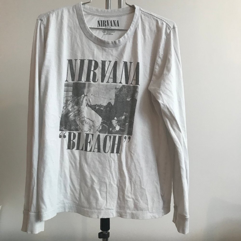 Nirvana Bleach Long Sleeve Tee Band T-Shirt